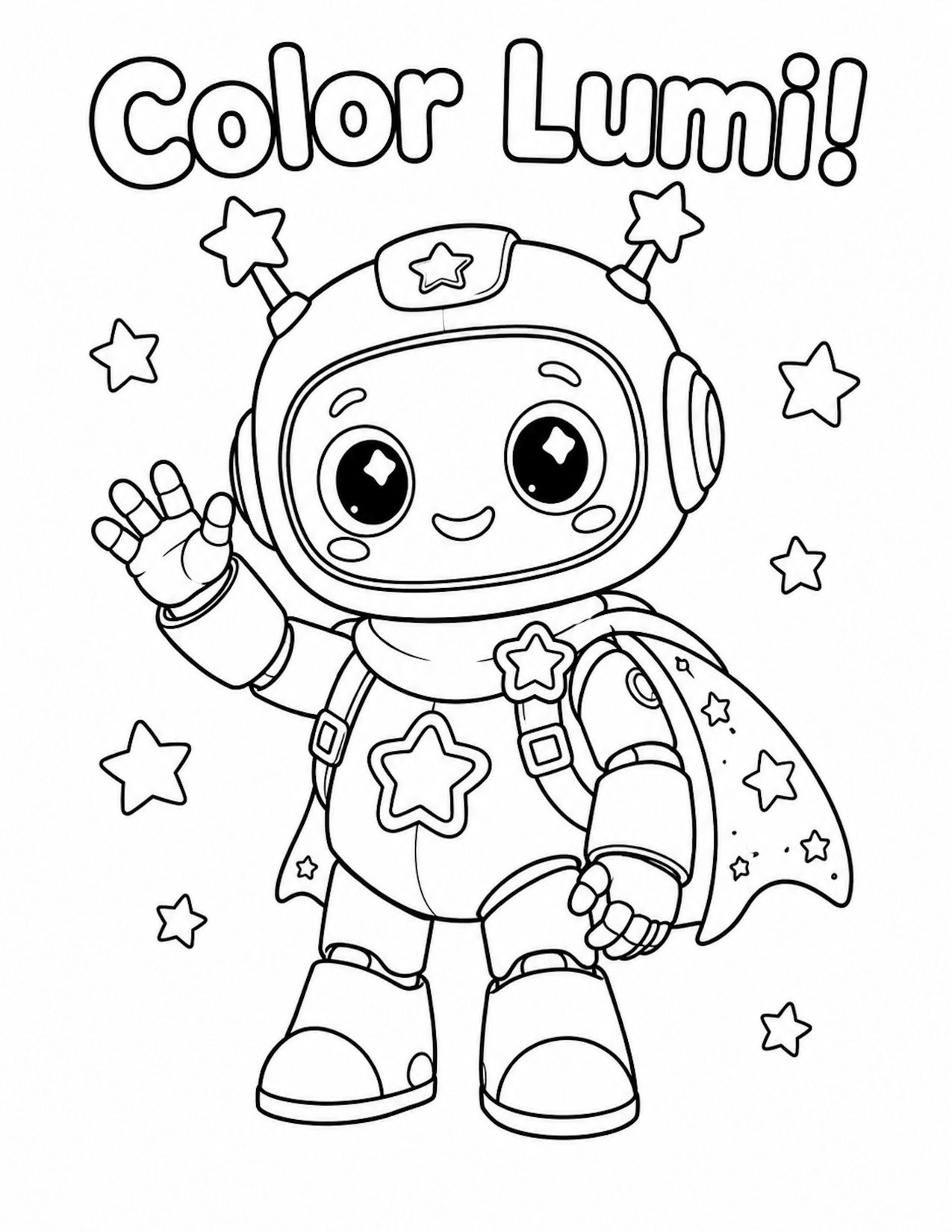 Preview of the Color Lumi! coloring page